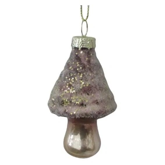 Christmas Ornament Mushroom Burgundy