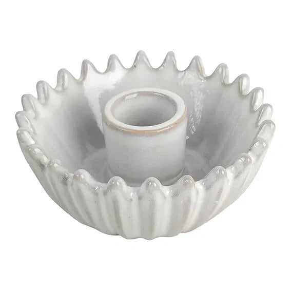 Candle Holder White w. Bowl