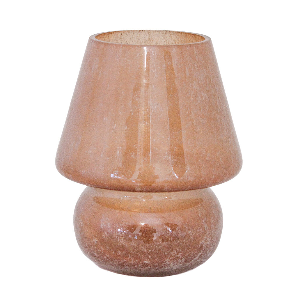 Tea Light Holder Mushroom Light Brown