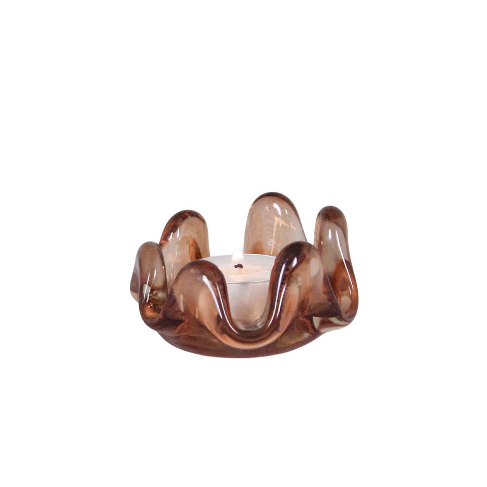 Tea Light Holder Clara Light Brown Small