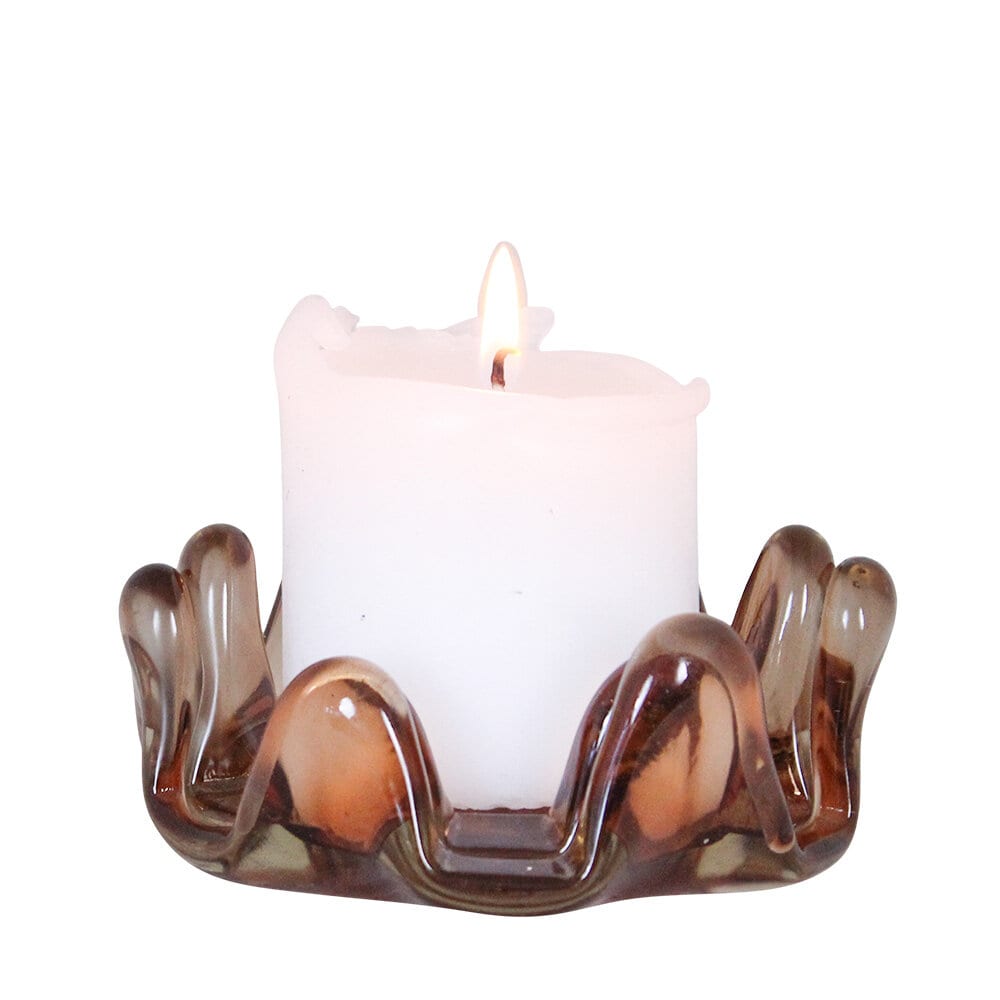 Tea Light Holder Clara Light Brown Large