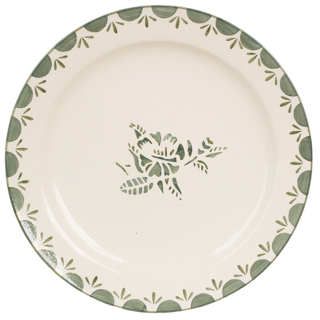 Plate Marion Flower Green