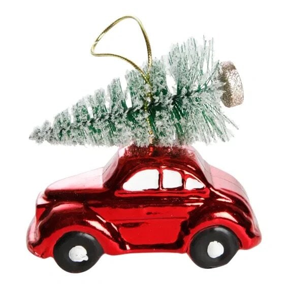 Christmas Ornament Car w. Fir Tree