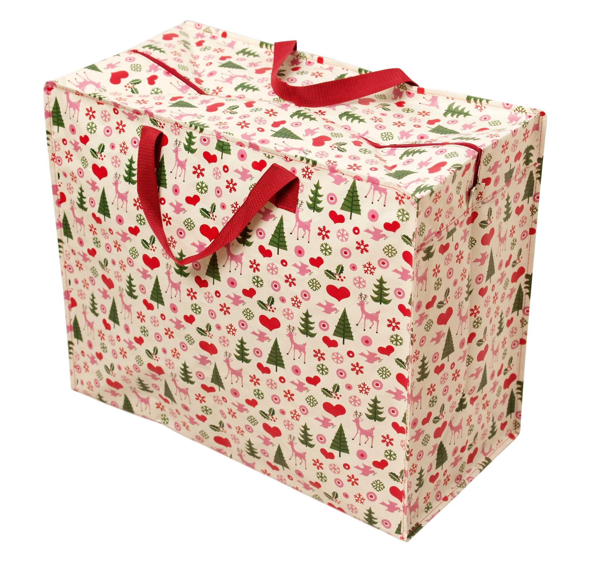 50's Christmas Design Jumbo Storage Bag