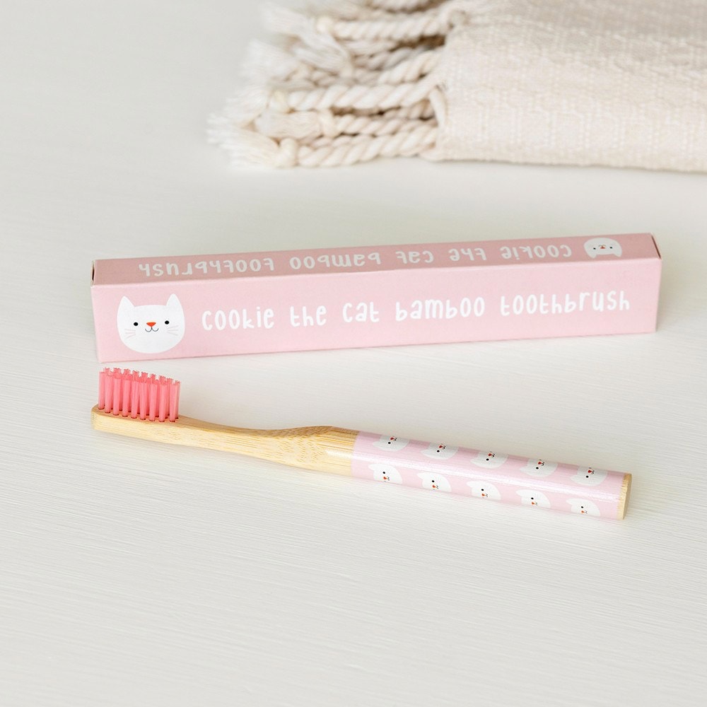 Cookie The Cat Bamboo Toothbrush