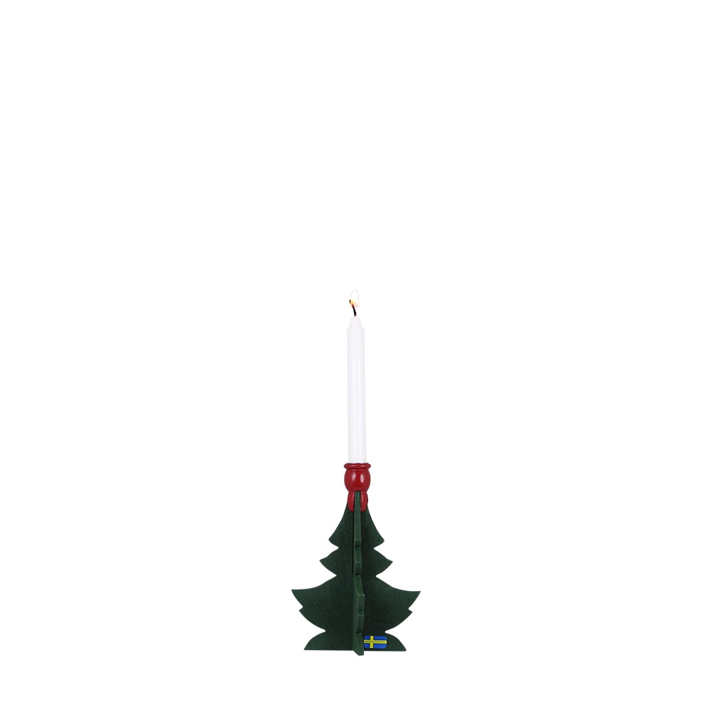 Christmas Tree w. Candle Holders Small Green/Red