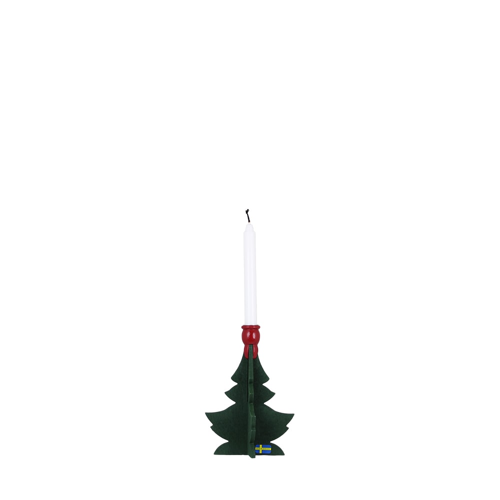 Christmas Tree w. Candle Holders Small Green/Red