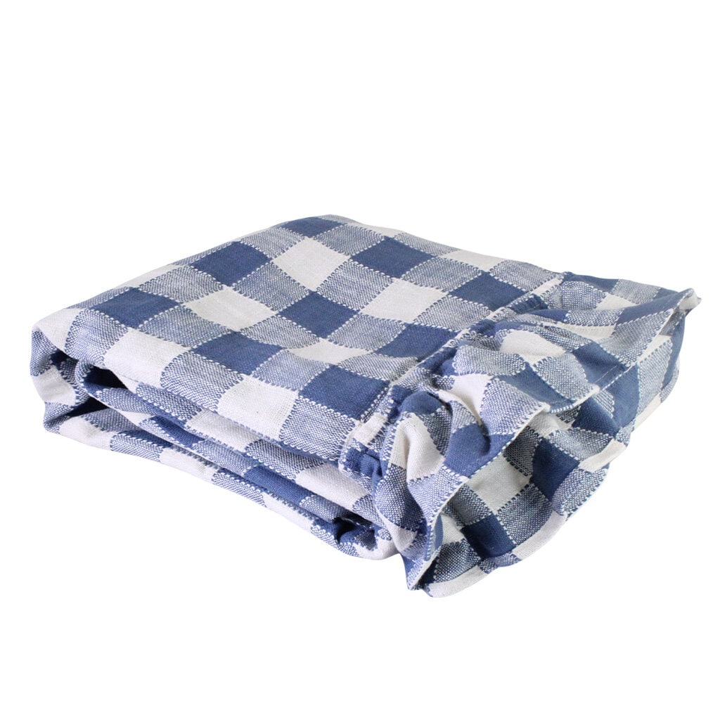 Table Cloth Ida Check Blue/White