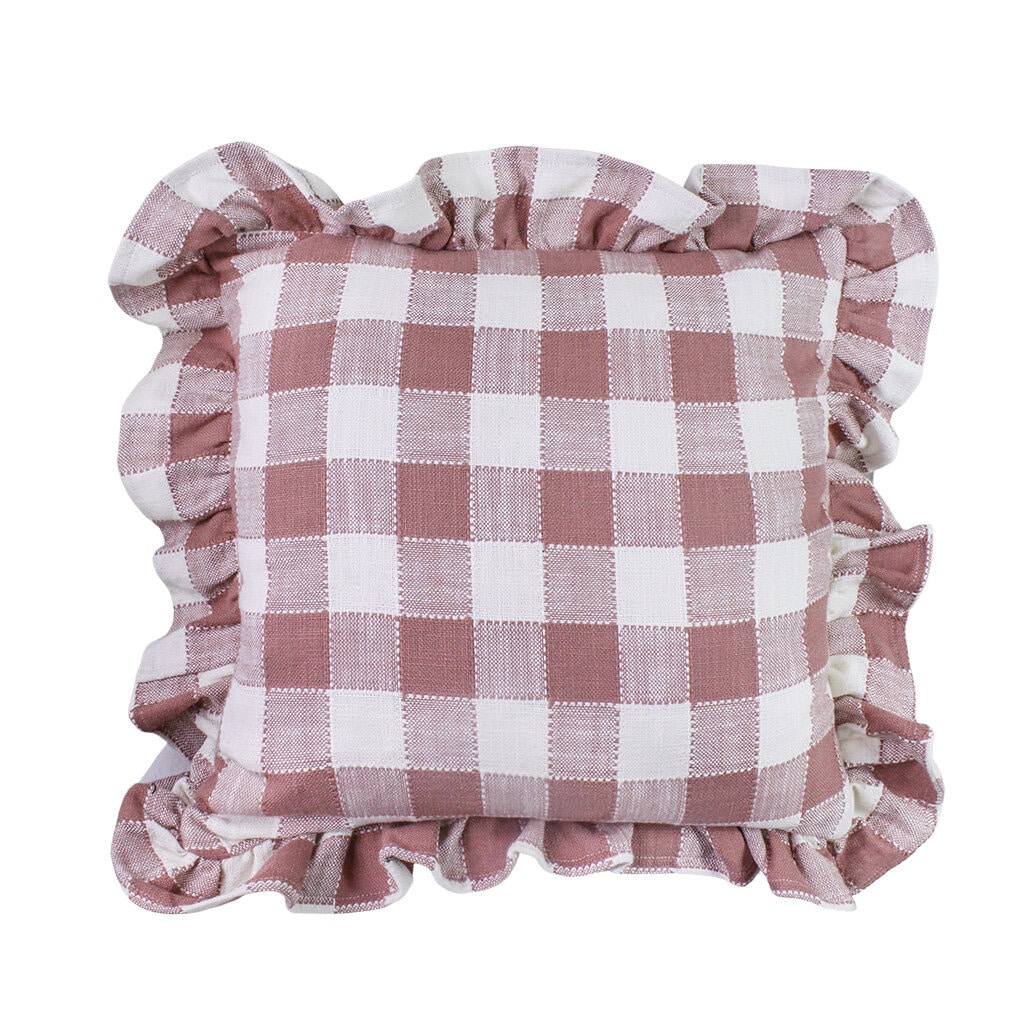 Cushion Cover Ida Check Pink/White