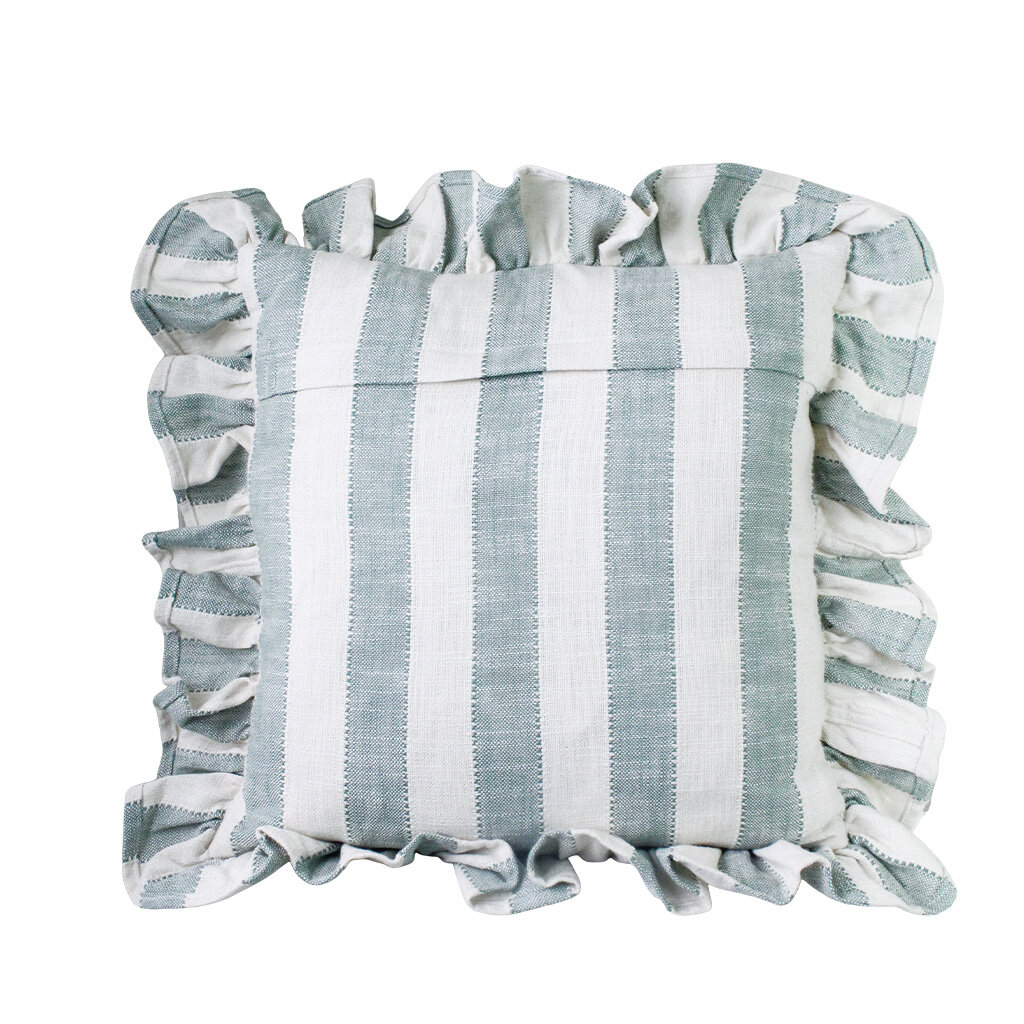 Cushion Cover Ida Stripe Green/White