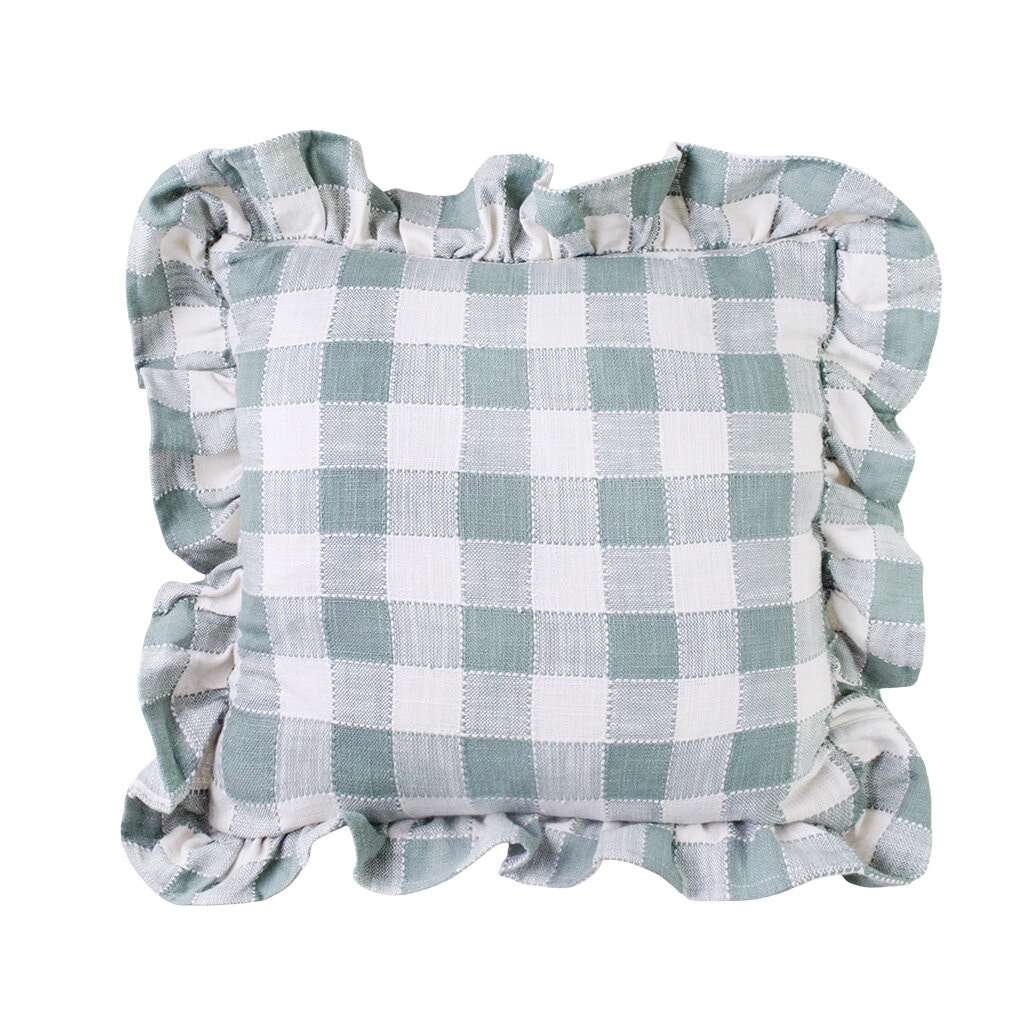 Cushion Cover Ida Check Green/White