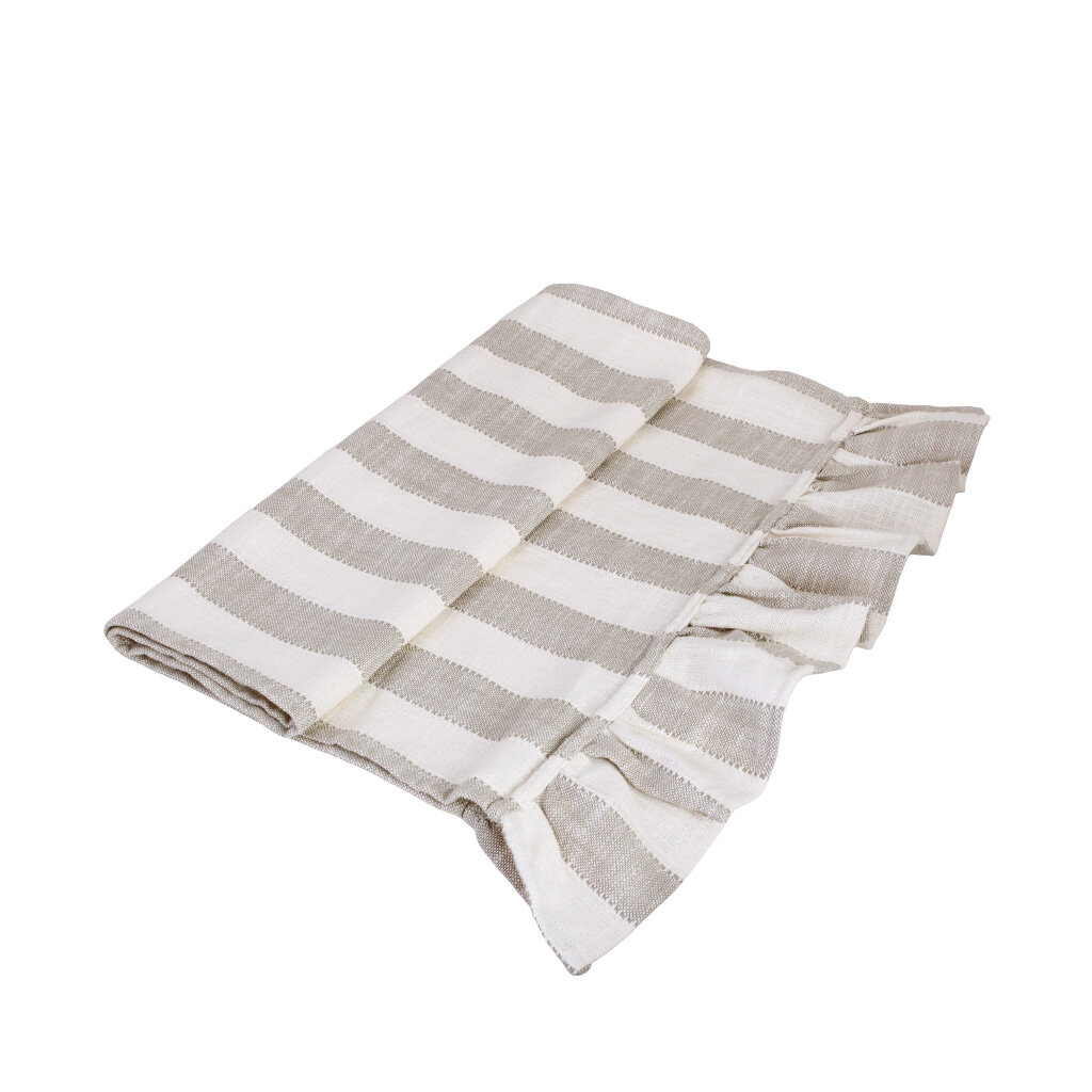 Table Runner Ida Stripe Beige/White