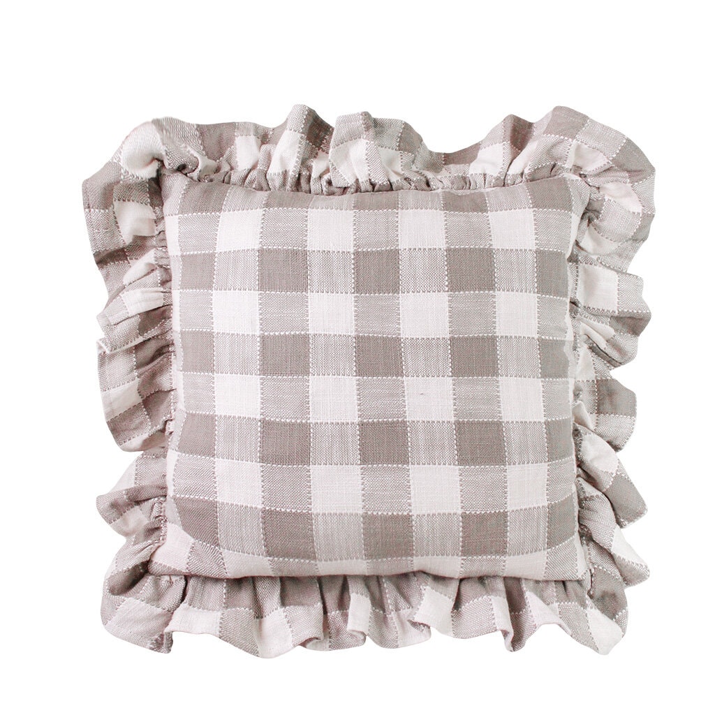 Cushion Cover Ida Check Beige/White