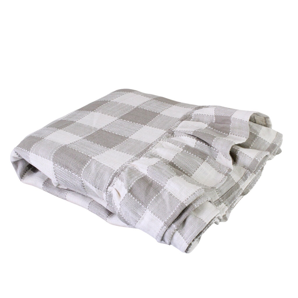 Table Cloth Ida Check Beige/White