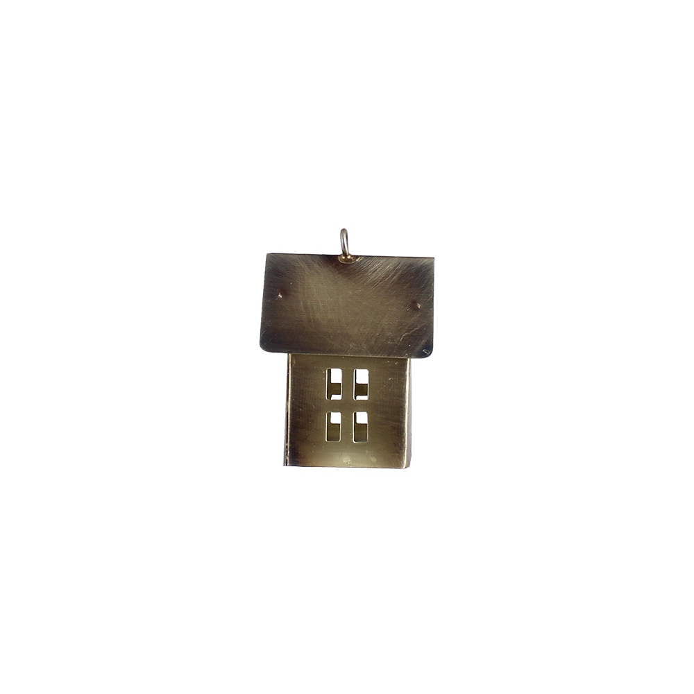 House Antique Brass Square Small