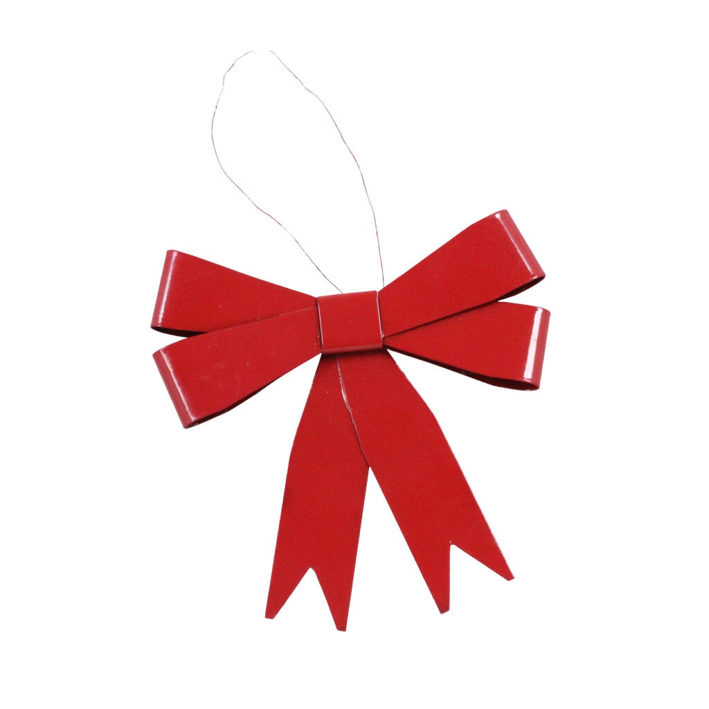 Hanging Ornament Bow Red