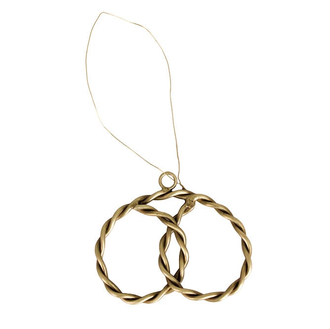 Hanging Ornament Estelle Pretzel Brass