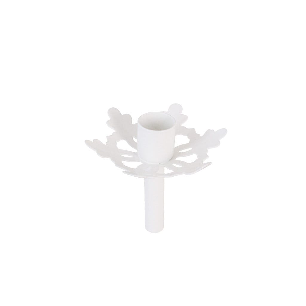 Candle Holder for Bottle Snowflake White