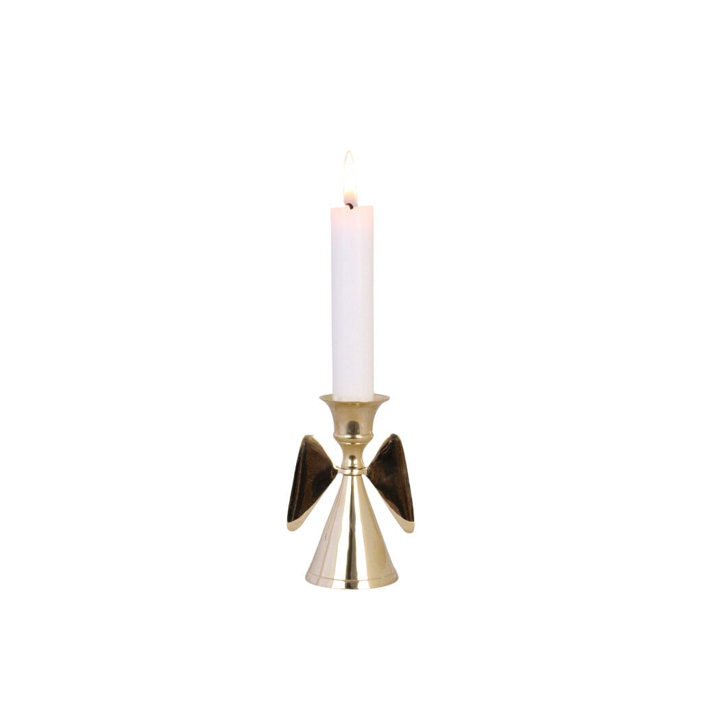 Candle Holder Angel Brass Low