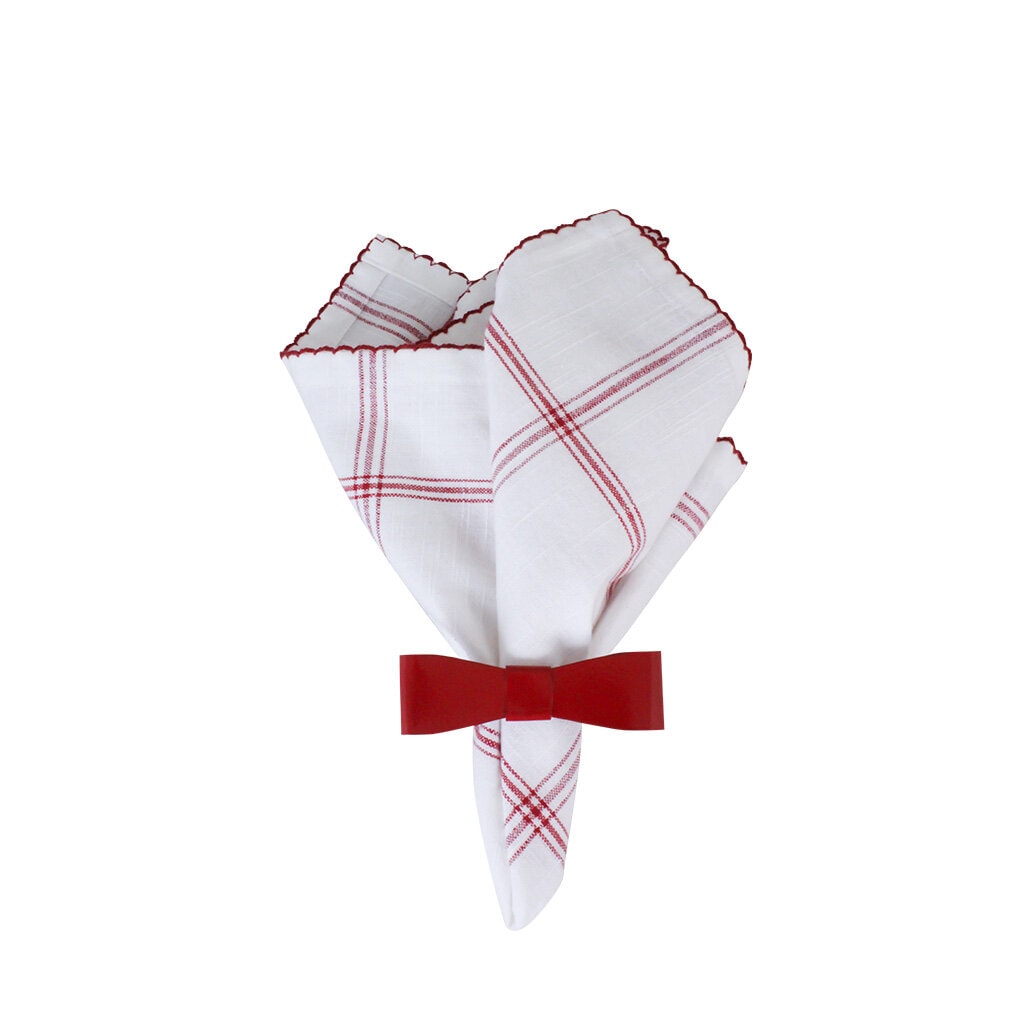 Napkin Ring Bow Red