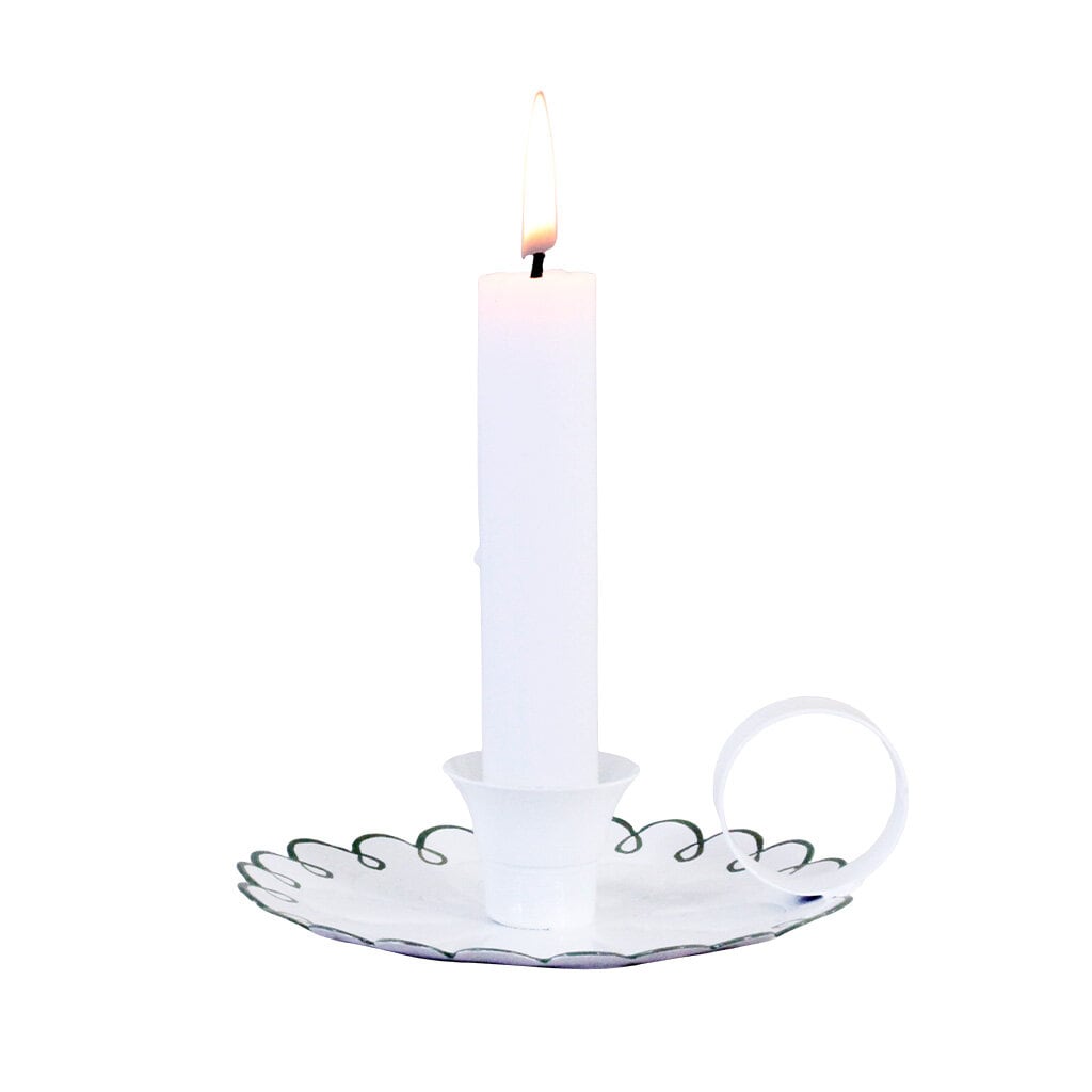 Candle Holder Saga White/Green