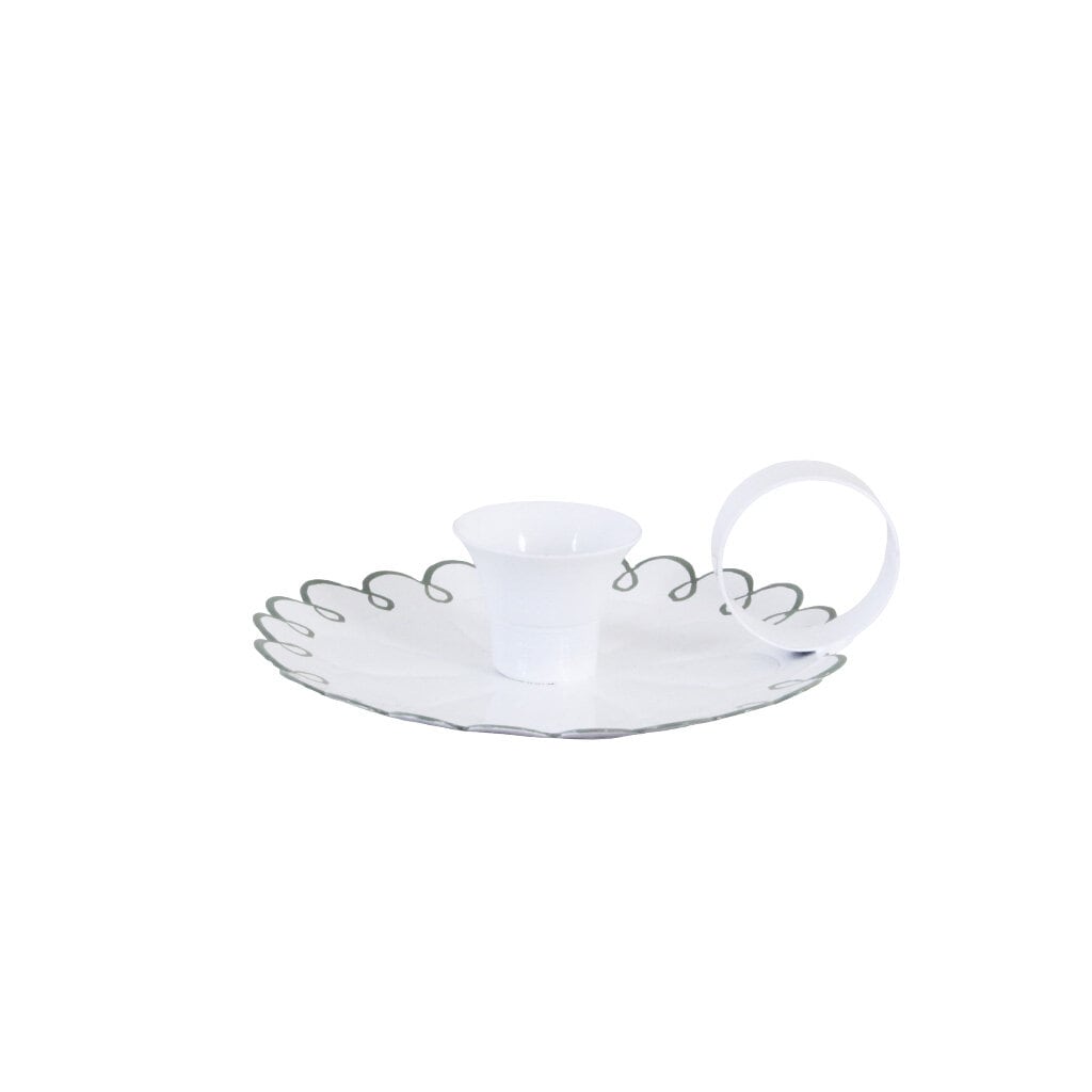 Candle Holder Saga White/Green