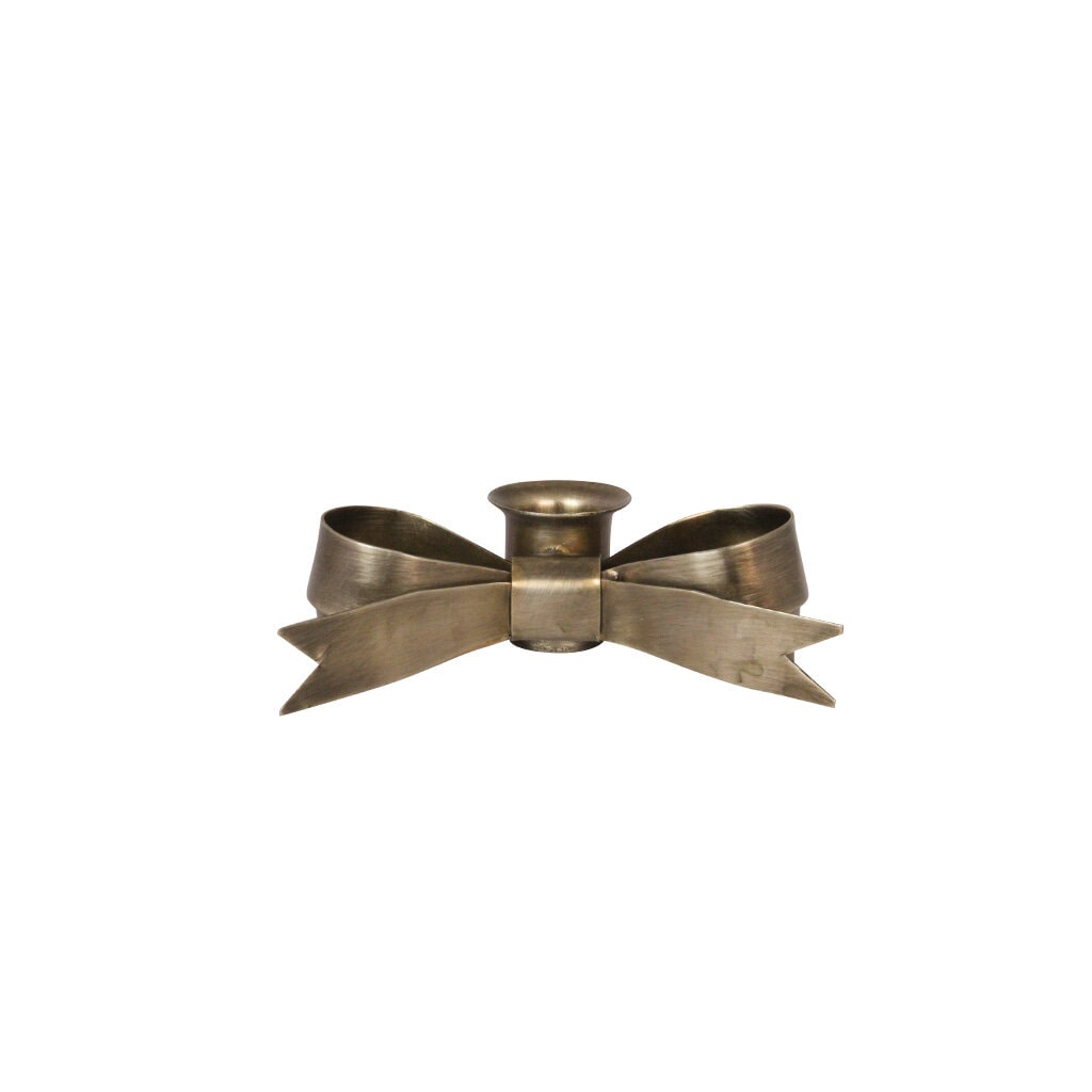 Candle Holder Tove Bow Antique Brass