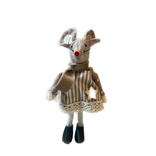 Christmas Mouse w. Beige Dress