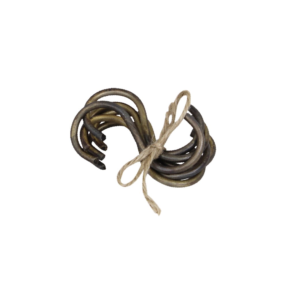 S-Hooks Antique Brass 6-pack