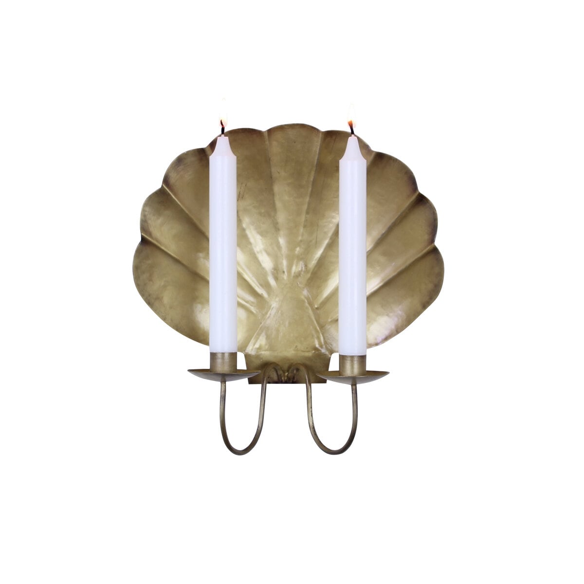 Sconce Shell Antique Brass