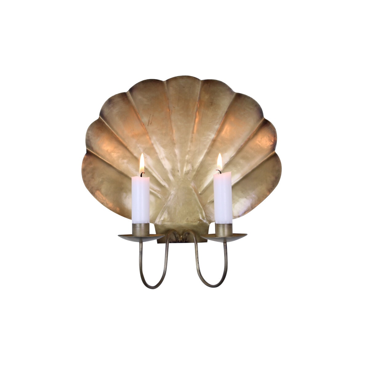 Sconce Shell Antique Brass