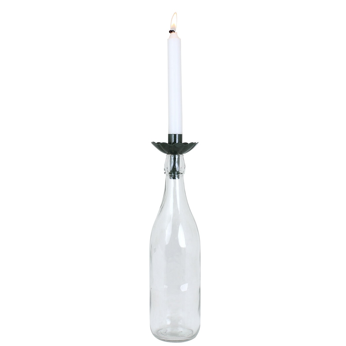 Candle Holder for Bottle Ingrid Dark Green