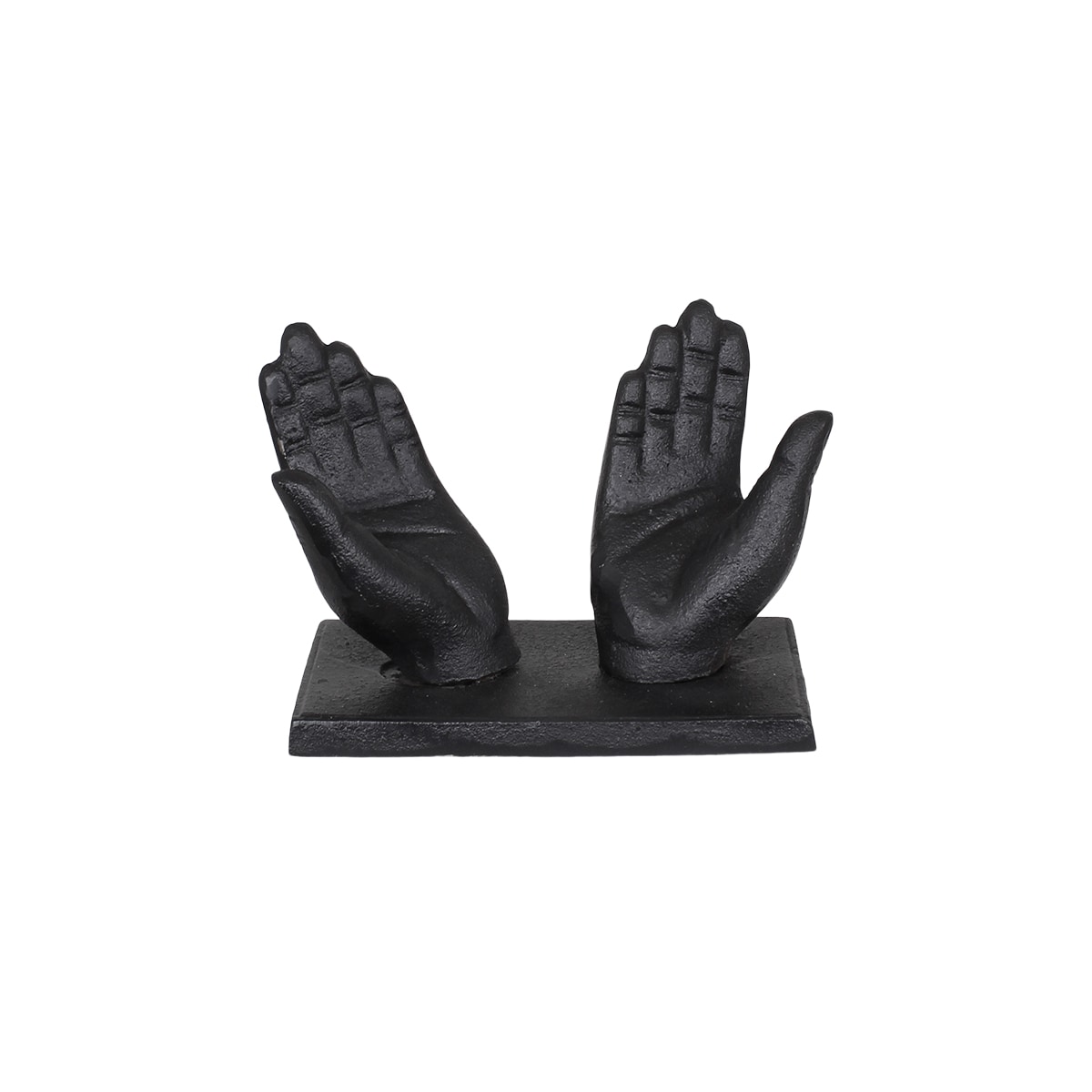 Book Holder Hands Cast Iron Black