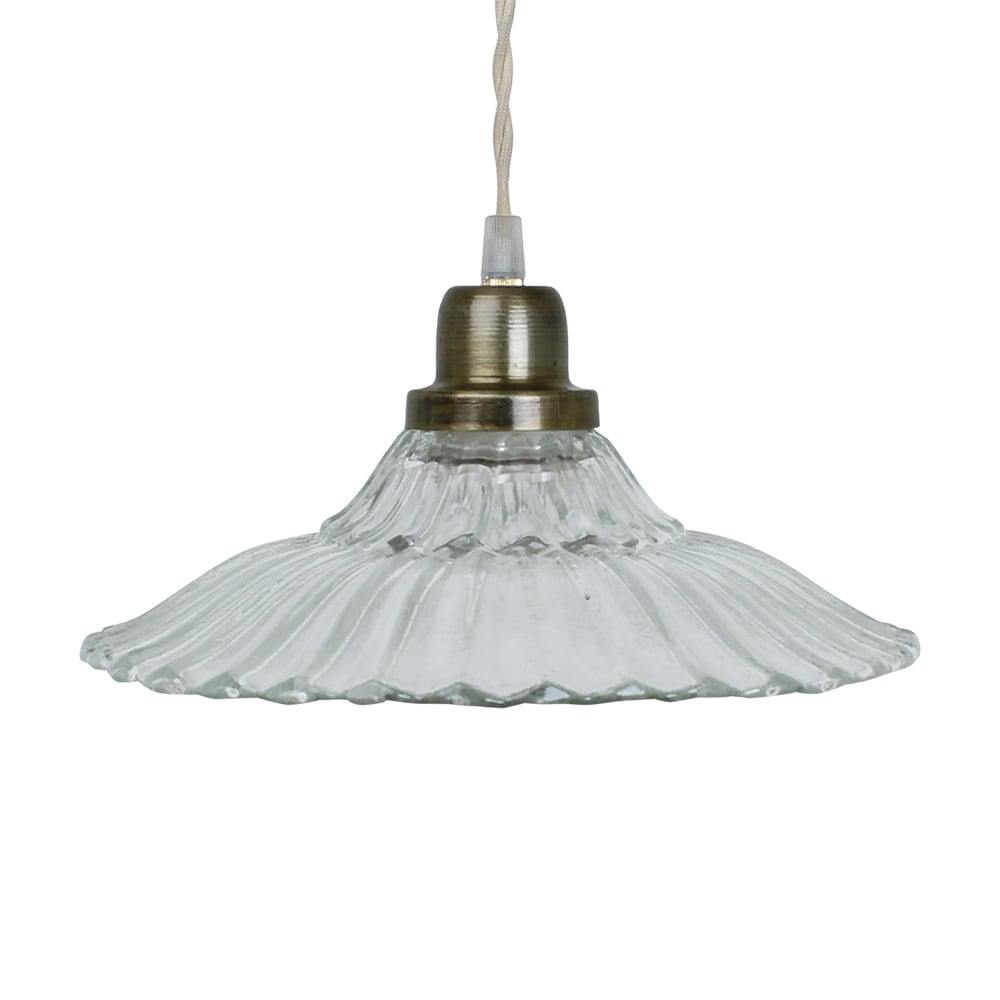 Pendant Lamp Gunilla Wide Clear/Antique Brass