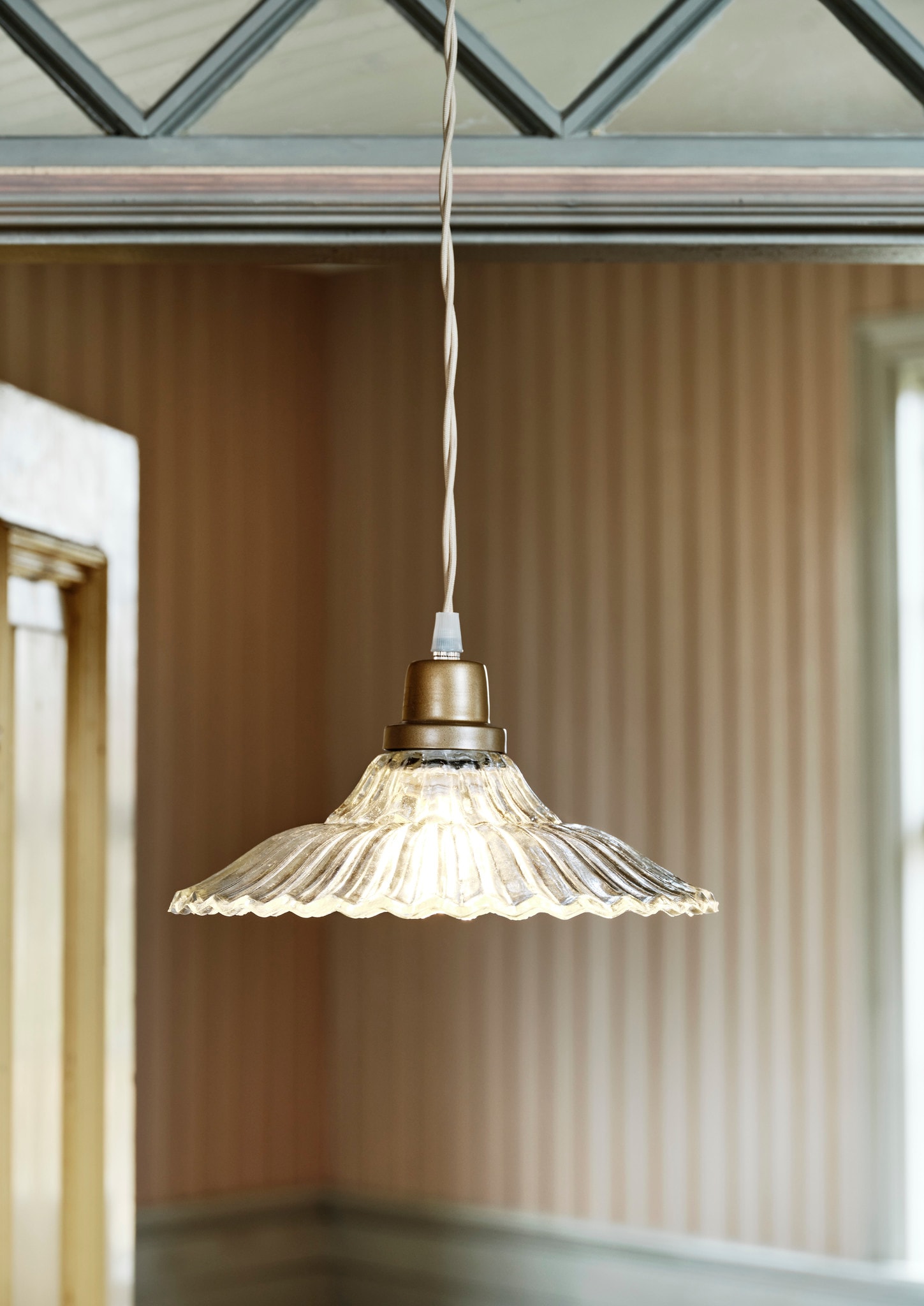 Pendant Lamp Gunilla Wide Clear/Antique Brass