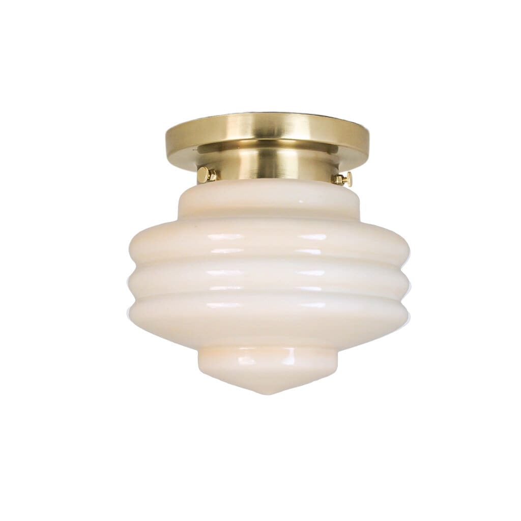 Bathroom Ceiling Lamp Valter Brass/Opal Beige