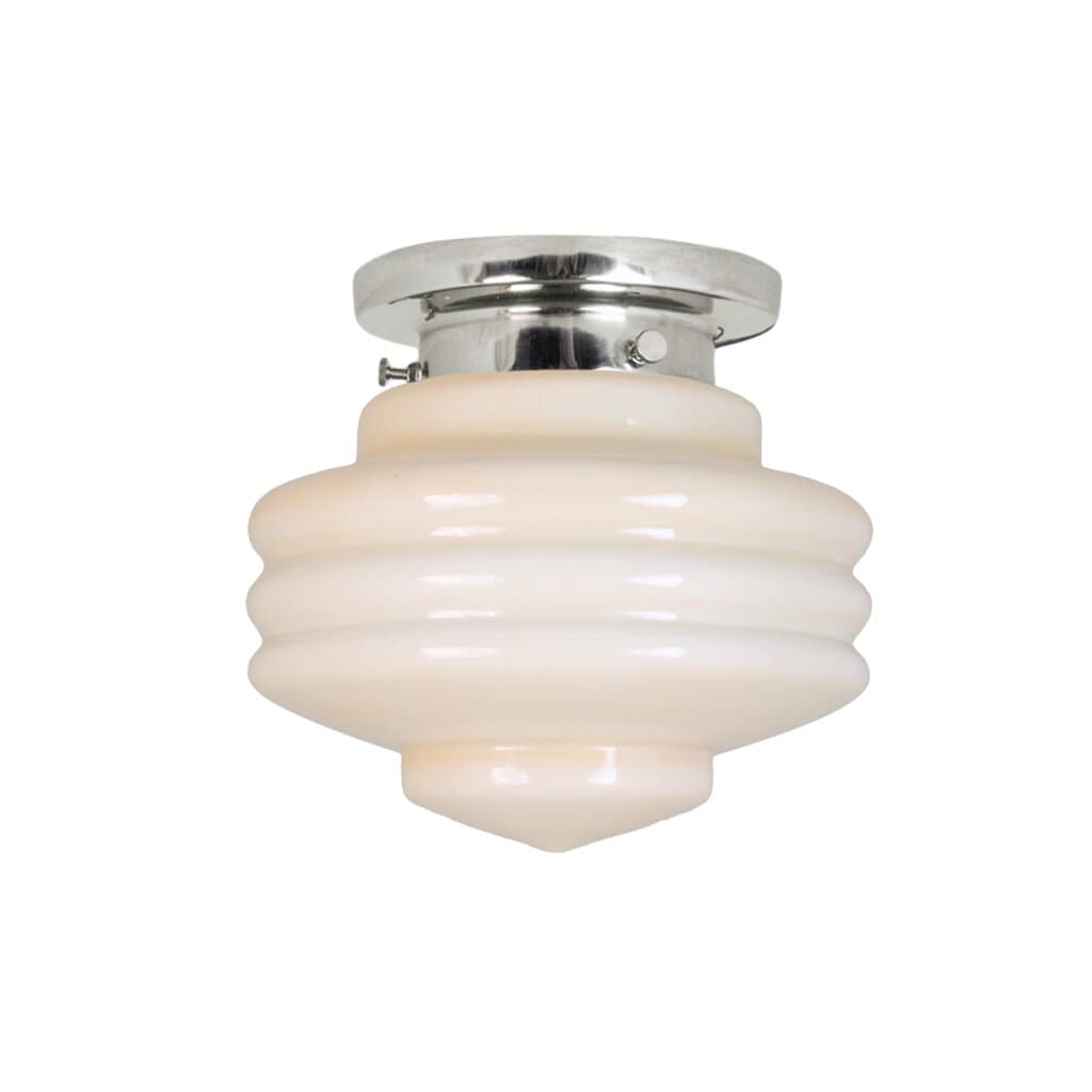 Bathroom Ceiling Lamp Valter Nickel/Opal Beige