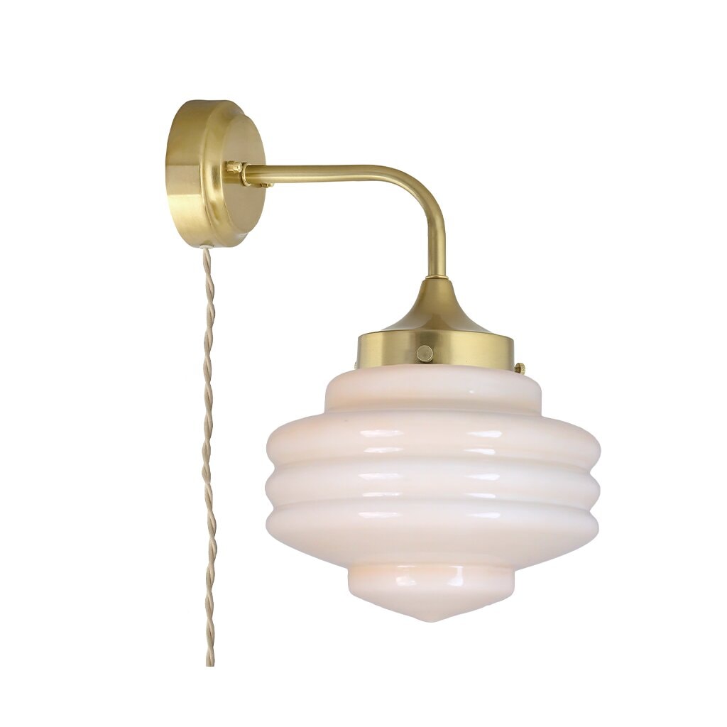 Wall Lamp Valter Brass/Opal Beige