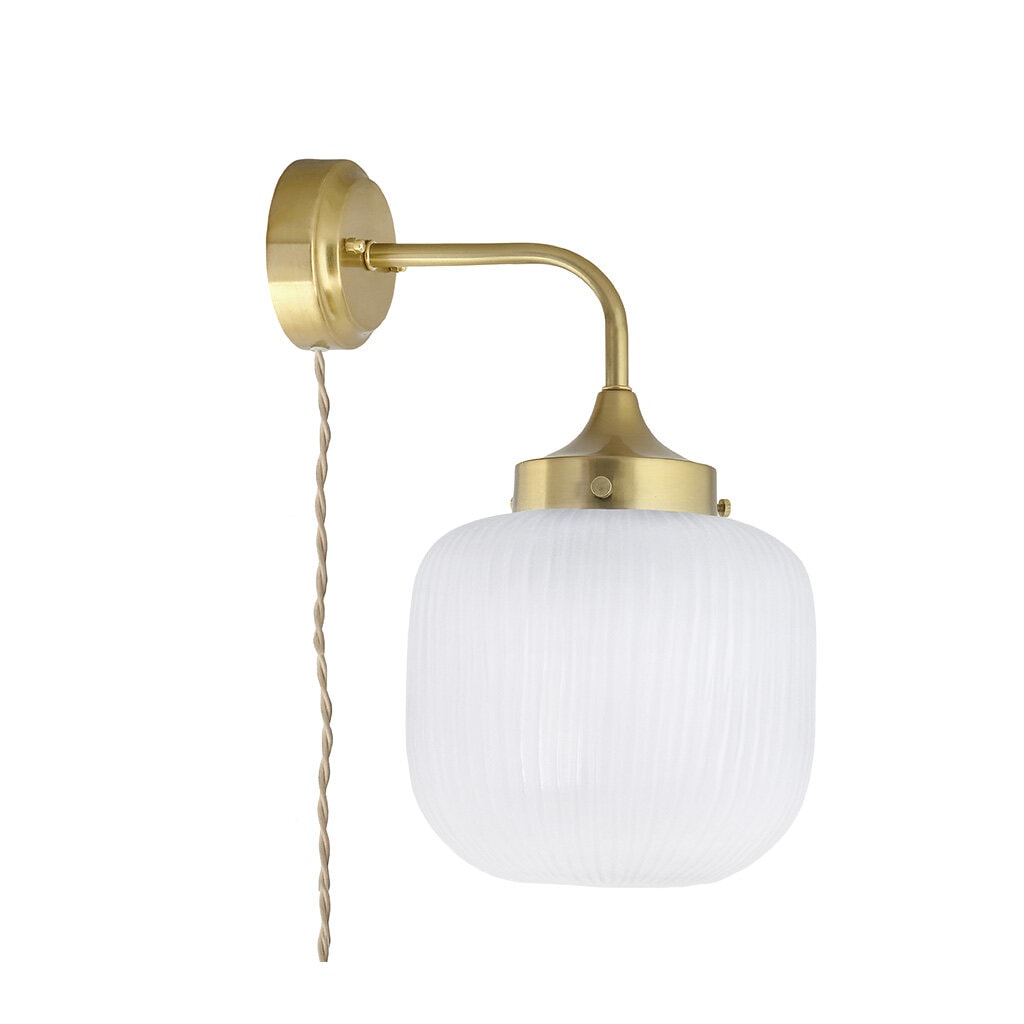 Wall Lamp Eli Brass/Frost Small