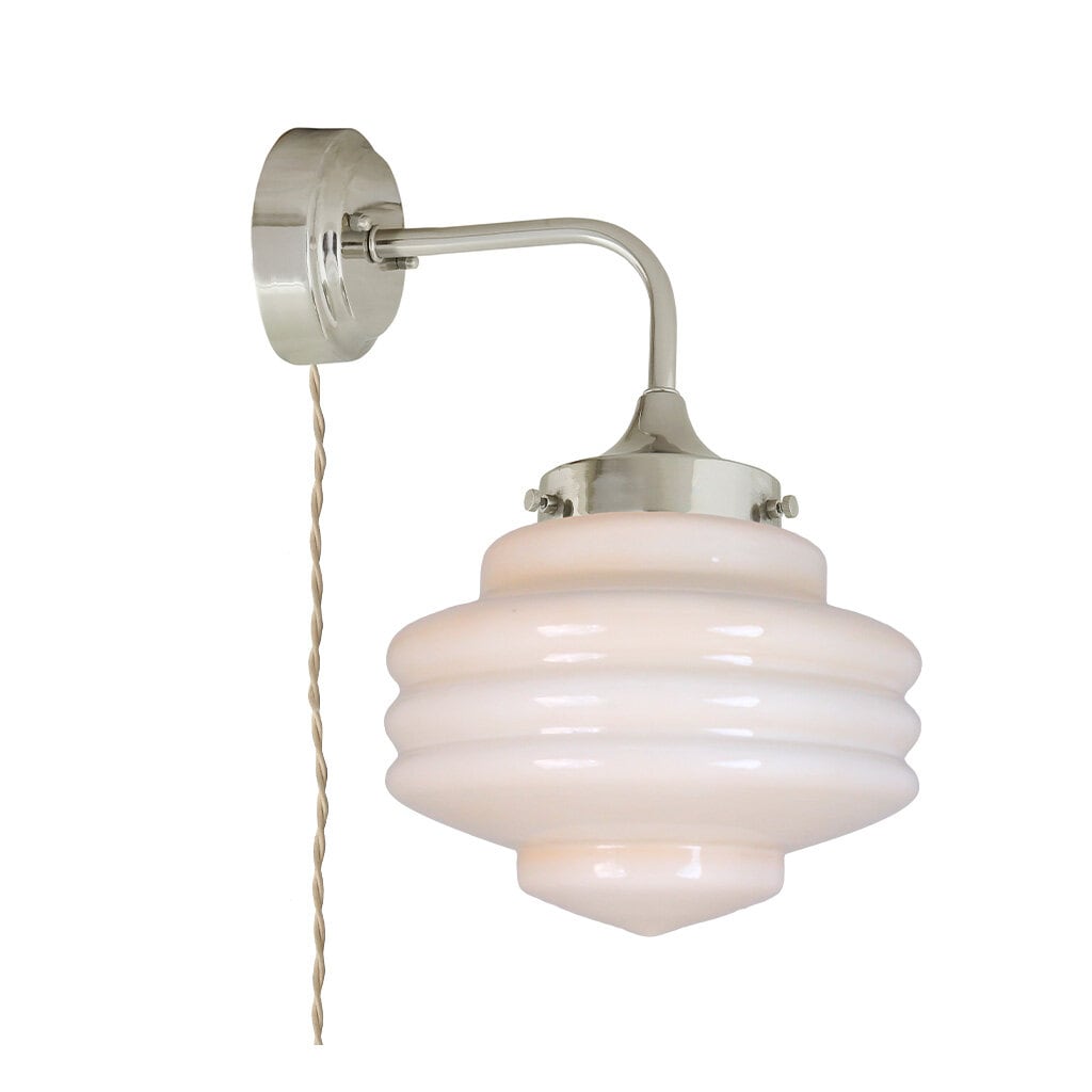 Wall Lamp Valter Nickel/Opal Beige