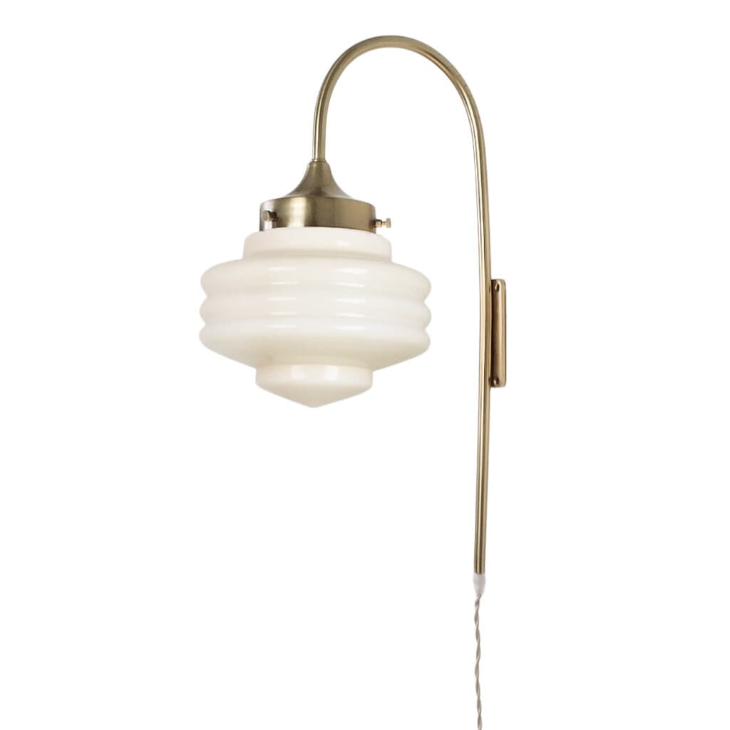 Wall Lamp Rounded Valter Brass/Opal Beige