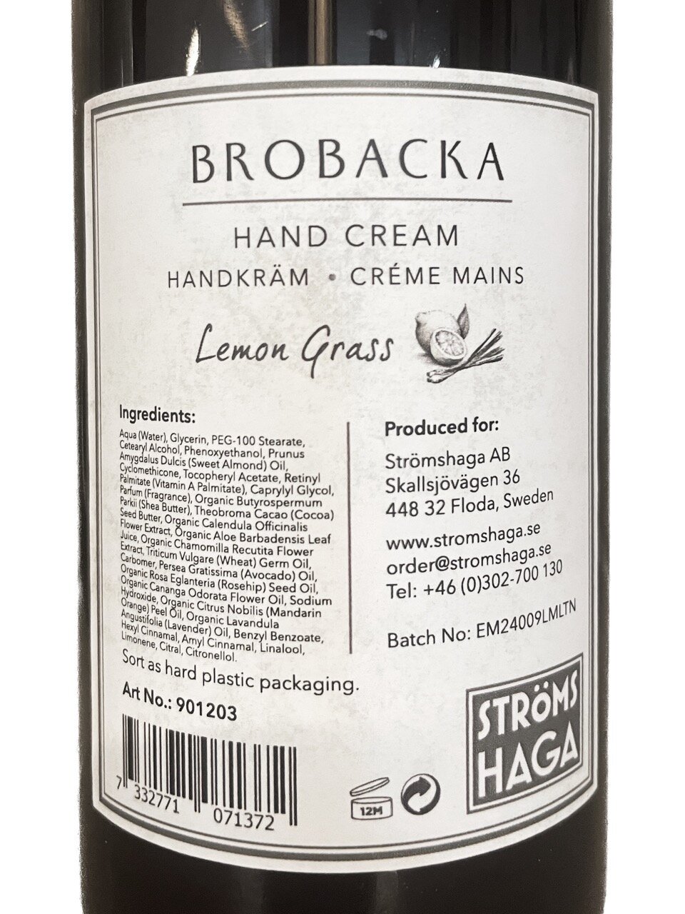 Hand Cream Brobacka Lemongrass