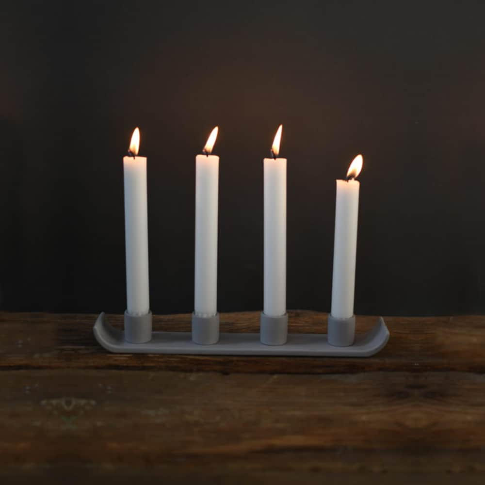 Candle Holder Nye Grey