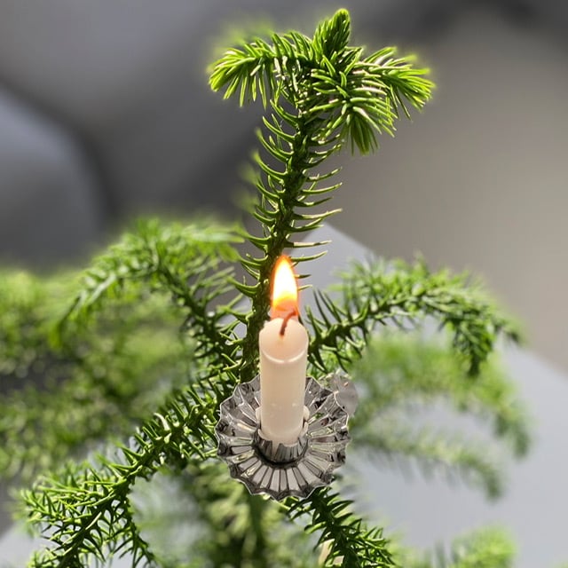 Christmas Tree Candle Holder 10-pack Silver