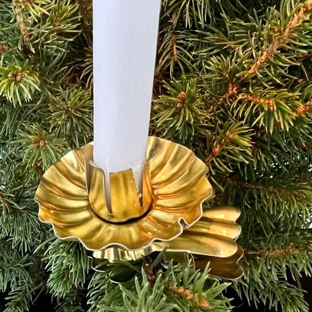 Christmas Tree Candle Holder 10-pack Gold