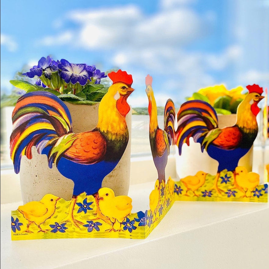 Fold Out Paper Row Rooster Large