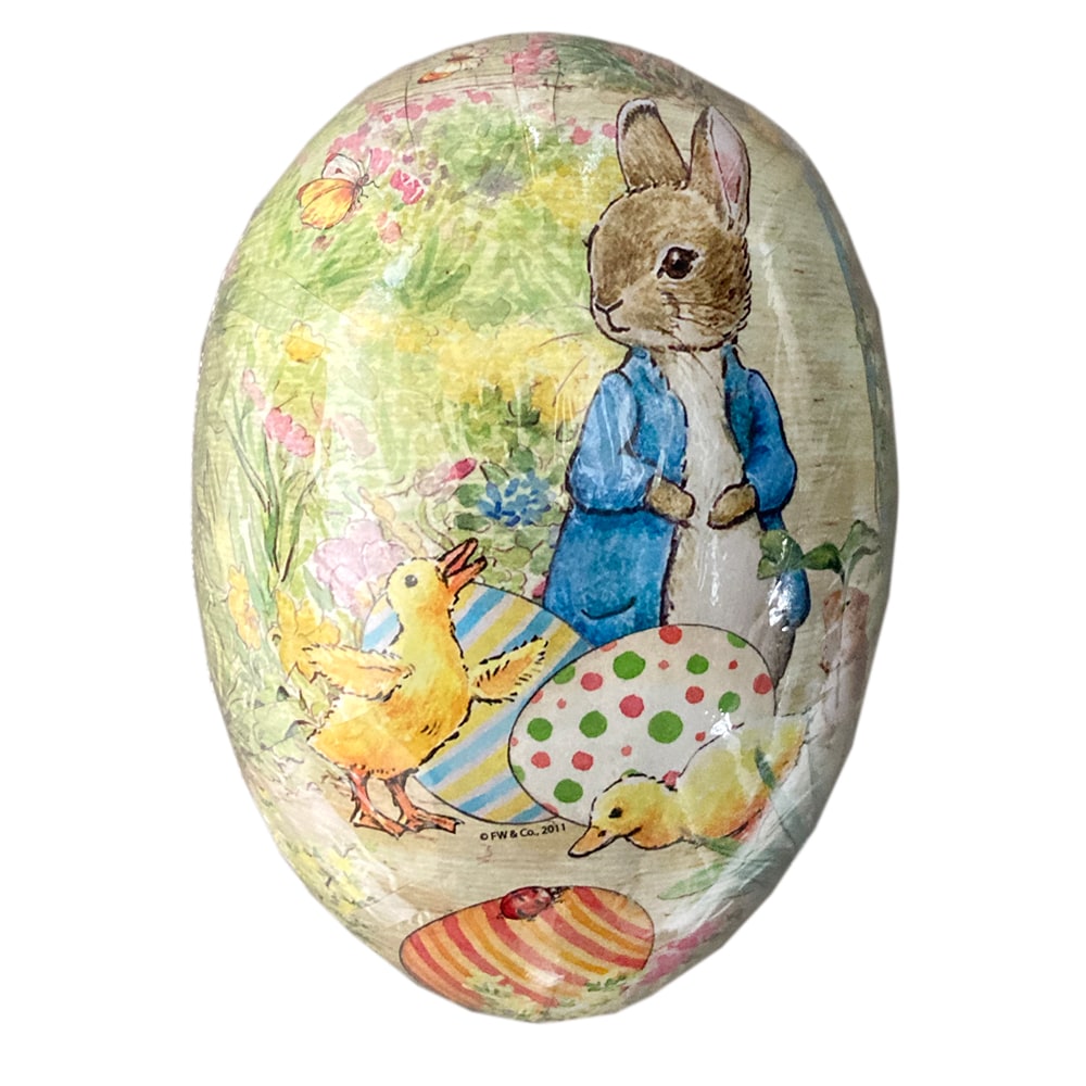 Easter Egg Beatrix Potter Easter Bunny w. Ducks