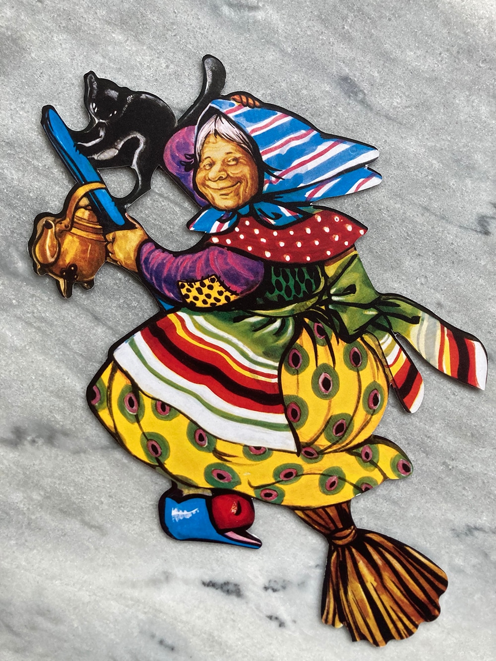 Easter Witch w. Black Cat Paper Large