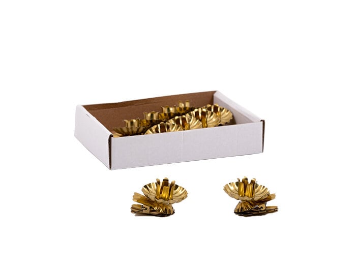 Christmas Tree Candle Holder 10-pack Gold