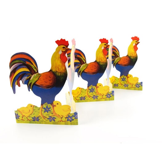 Fold Out Paper Row Rooster Large